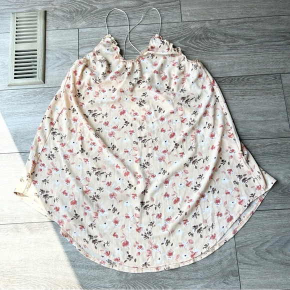 NWT A Shappe Apparel Floral Ivory Ruffles Night Dress Beach Dress - Picture 4 of 12